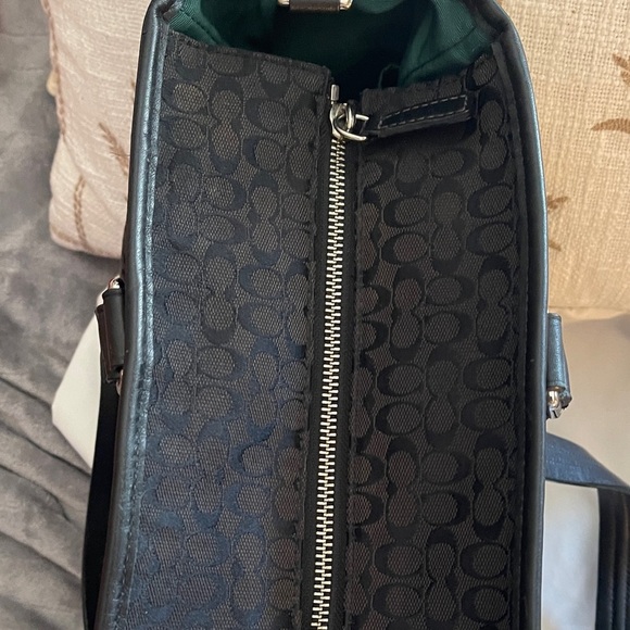 Coach Vintage Black Coach Diaper Bag or Large Work Bag Gorgeous Condition - Picture 9 of 11